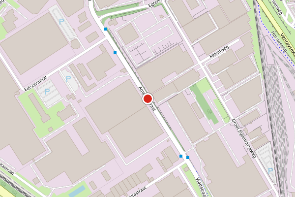 Brandweer-melding op Amperestraat, Venlo op 28 mei, kaart-overzicht