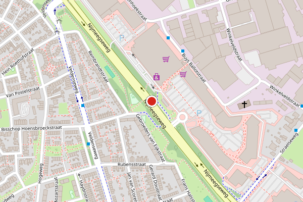 Brandweer-melding op Nijmeegseweg, Venlo op 28 mei, kaart-overzicht