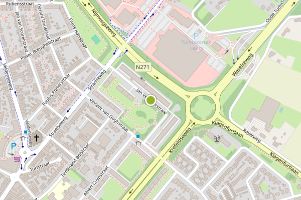 Ambulance-melding op Jan Vermeerstraat, Venlo op 29 mei, kaart-overzicht
