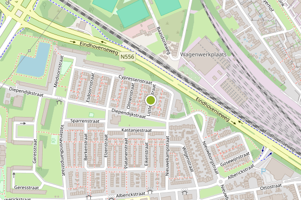 Ambulance-melding op Lijsterbesstraat, Venlo op 30 mei, kaart-overzicht