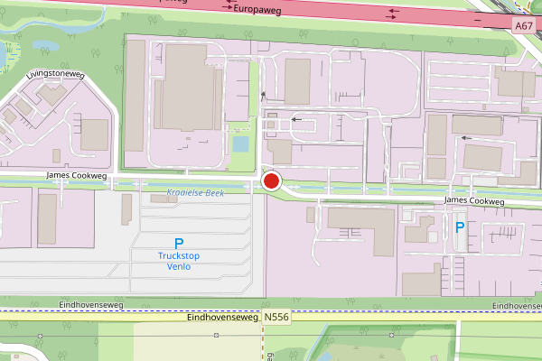 Brandweer-melding op James Cookweg, Venlo op 31 mei, kaart-overzicht