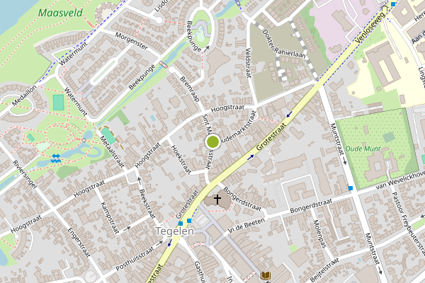 Ambulance-melding op Sint Martinusstraat, Tegelen op 1 juni, kaart-overzicht