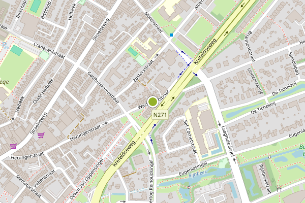 Ambulance-melding op Wachtpoststraat, Venlo op 2 juni, kaart-overzicht