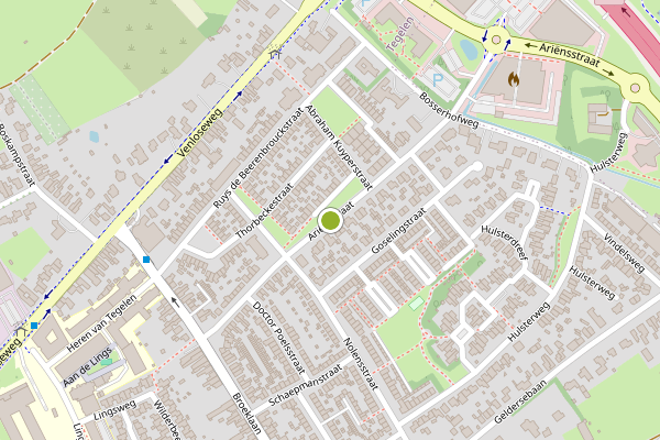 Ambulance-melding op Ariensstraat, Venlo op 2 juni, kaart-overzicht
