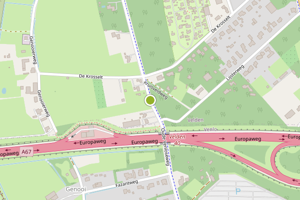 Ambulance-melding op Oude Venloseweg, Velden op 3 juni, kaart-overzicht