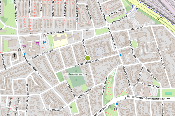 Ambulance-melding op van Dolhoffstraat, Venlo op 6 juni, kaart-overzicht