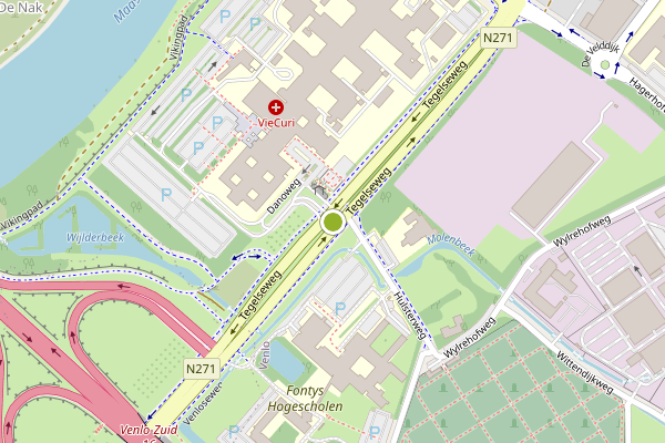 Ambulance-melding op Tegelseweg, Venlo op 5 juni, kaart-overzicht