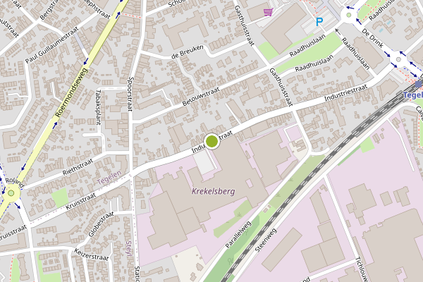 Ambulance-melding op Industriestraat, Tegelen op 6 juni, kaart-overzicht