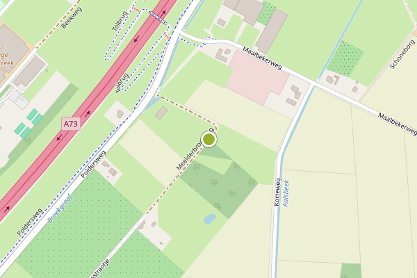 Ambulance-melding op Meelderbroekweg, Belfeld op 6 juni, kaart-overzicht