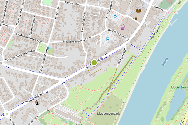 Ambulance-melding op Baarlosestraat, Venlo op 7 juni, kaart-overzicht