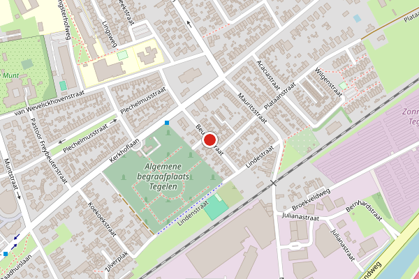 Brandweer-melding op Beukenstraat, Tegelen op 7 juni, kaart-overzicht