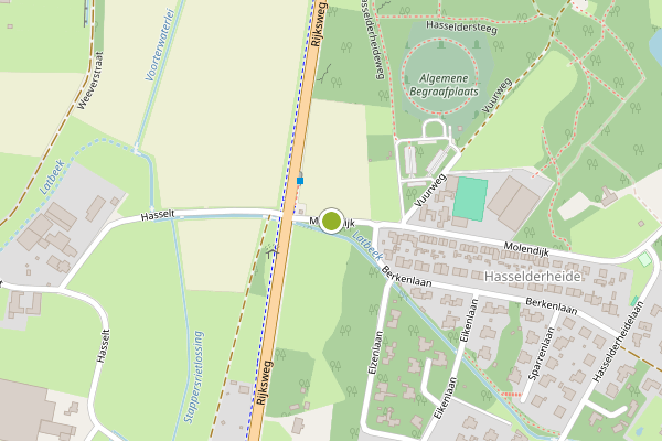 Ambulance-melding op Molendijk, Velden op 10 juni, kaart-overzicht