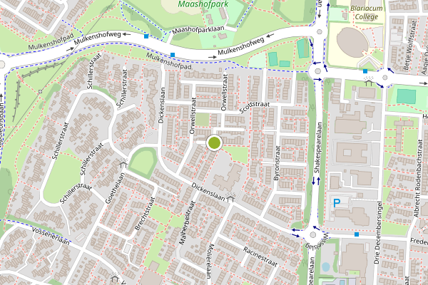 Ambulance-melding op Scottstraat, Venlo op 10 juni, kaart-overzicht