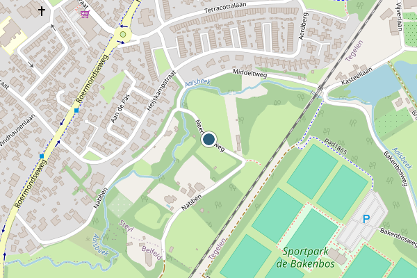 Politie-melding op Neeringerweg, Steyl op 10 juni, kaart-overzicht