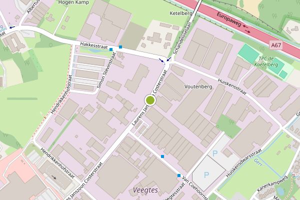 Ambulance-melding op Laurens Janszoon Costerstraat, Venlo op 10 juni, kaart-overzicht