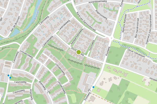 Ambulance-melding op Orchideeweg, Venlo op 11 juni, kaart-overzicht