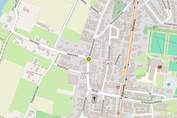 Ambulance-melding op Kloosterstraat, Venlo op 12 juni, kaart-overzicht