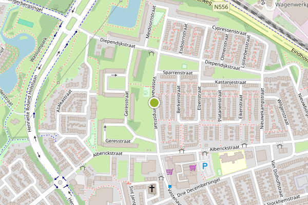 Ambulance-melding op Vastenavondkampstraat, Venlo op 12 juni, kaart-overzicht