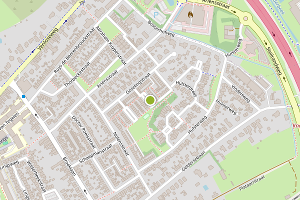 Ambulance-melding op Goselingstraat, Tegelen op 13 juni, kaart-overzicht