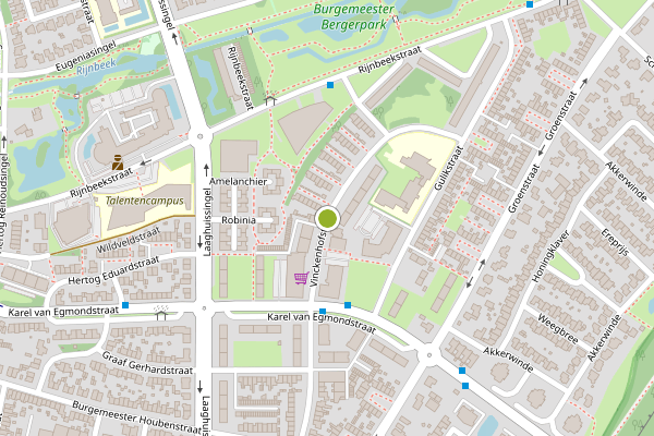 Ambulance-melding op Vinckenhofstraat, Venlo op 13 juni, kaart-overzicht