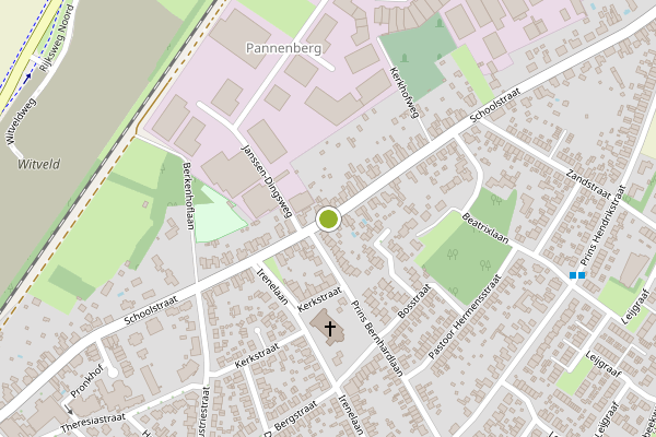 Ambulance-melding op Schoolstraat, Belfeld op 13 juni, kaart-overzicht