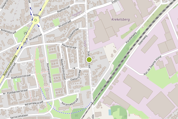 Ambulance-melding op Stationsstraat, Steyl op 13 juni, kaart-overzicht