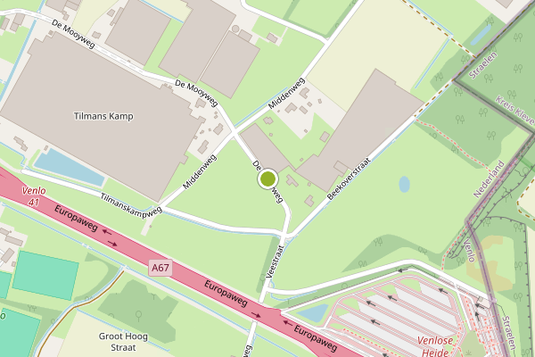 Ambulance-melding op de Mooyweg, Venlo op 15 juni, kaart-overzicht
