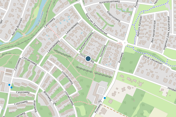 Politie-melding op Orchideeweg, Venlo op 1 mei, kaart-overzicht