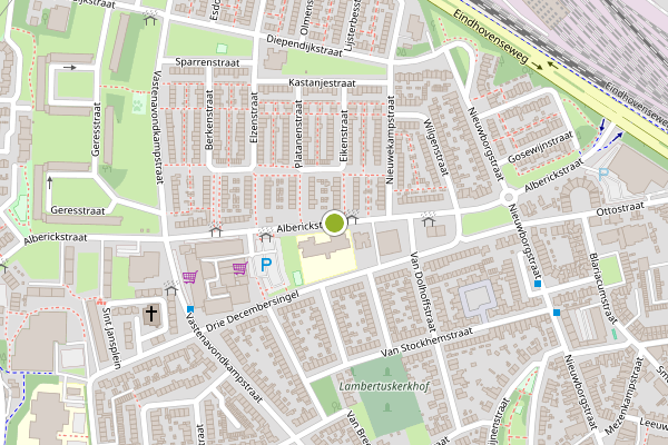 Ambulance-melding op Alberickstraat, Venlo op 18 juni, kaart-overzicht
