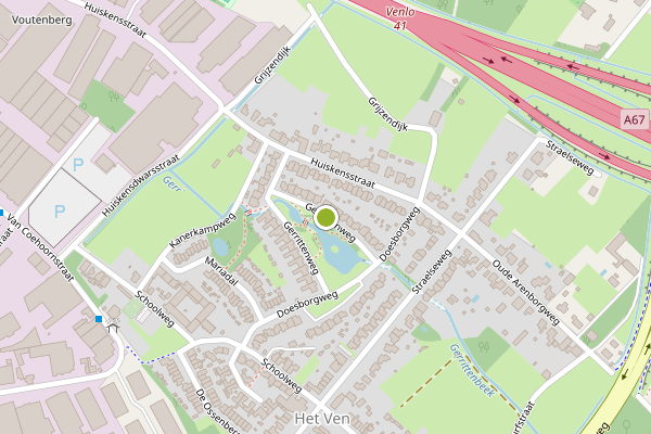 Ambulance-melding op Gerrittenweg, Venlo op 18 juni, kaart-overzicht