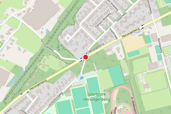 Brandweer-melding op Herungerberg, Venlo op 19 juni, kaart-overzicht