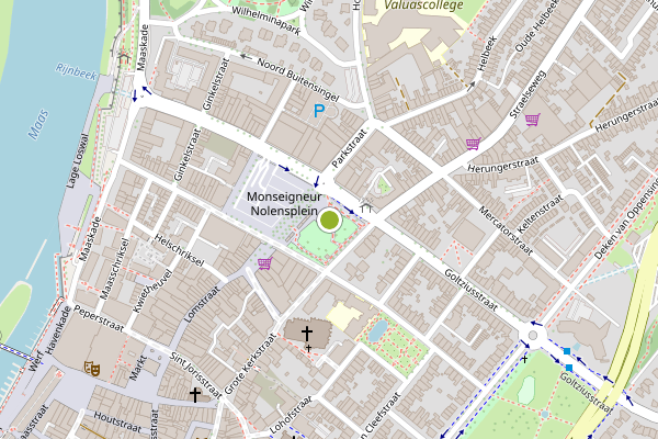 Ambulance-melding op Monseigneur Nolensplein, Venlo op 20 juni, kaart-overzicht
