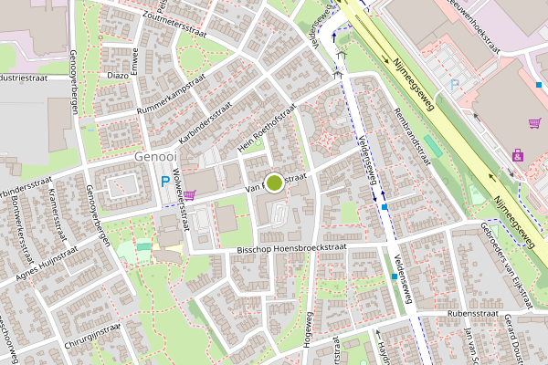 Ambulance-melding op van Postelstraat, Venlo op 20 juni, kaart-overzicht