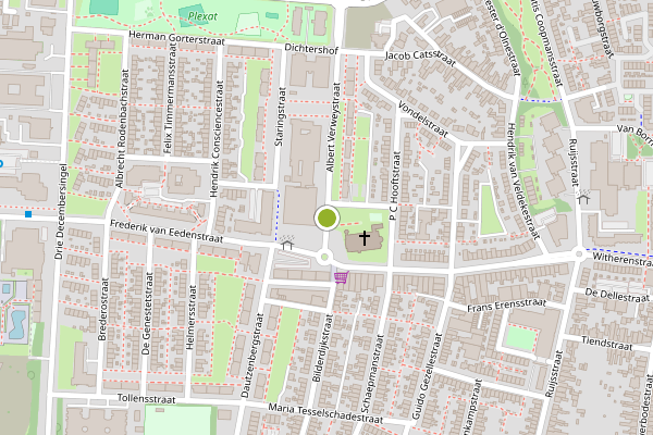 Ambulance-melding op Albert Verweystraat, Venlo op 19 juni, kaart-overzicht