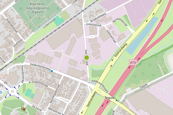 Ambulance-melding op Nassaustraat, Tegelen op 21 juni, kaart-overzicht