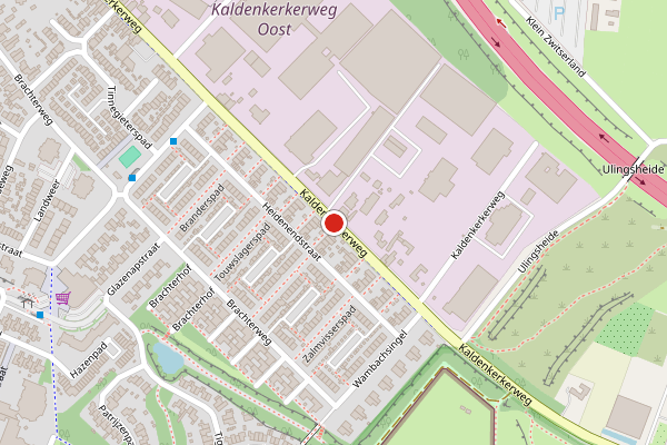 Brandweer-melding op Kaldenkerkerweg, Venlo op 21 juni, kaart-overzicht