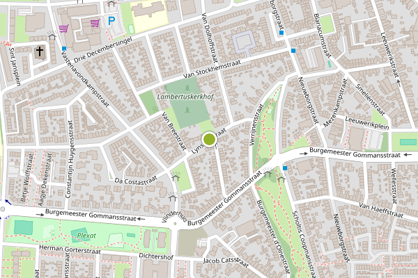 Ambulance-melding op Lynssenstraat, Venlo op 21 juni, kaart-overzicht