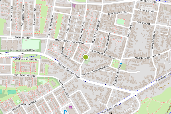 Ambulance-melding op Guido Gezellestraat, Venlo op 21 juni, kaart-overzicht