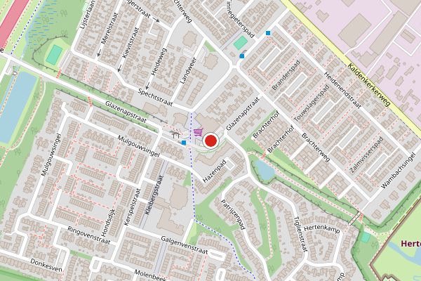 Brandweer-melding op Glazenapplein, Tegelen op 23 juni, kaart-overzicht