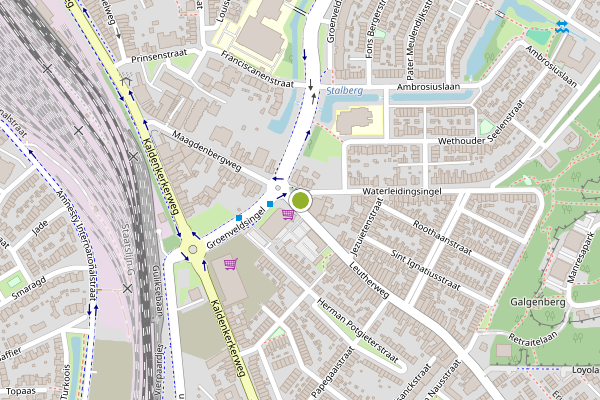 Ambulance-melding op Maagdenbergplein, Venlo op 24 juni, kaart-overzicht