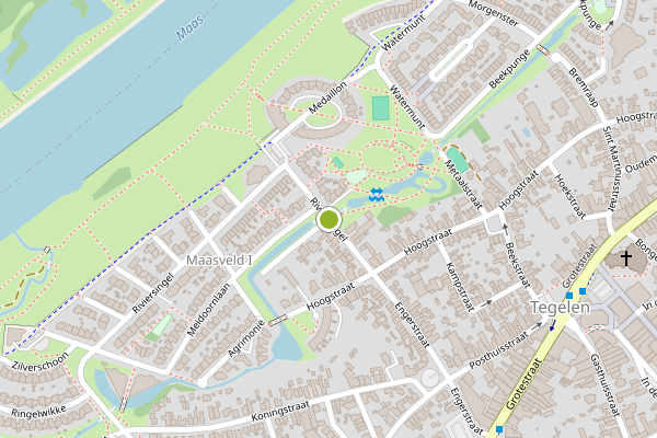 Ambulance-melding op Riviersingel, Tegelen op 25 juni, kaart-overzicht