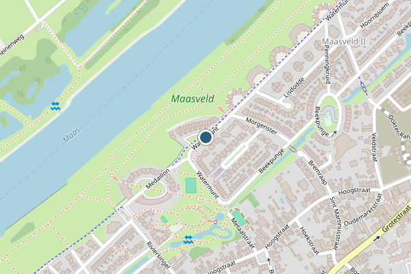Politie-melding op Watermunt, Tegelen op 25 juni, kaart-overzicht