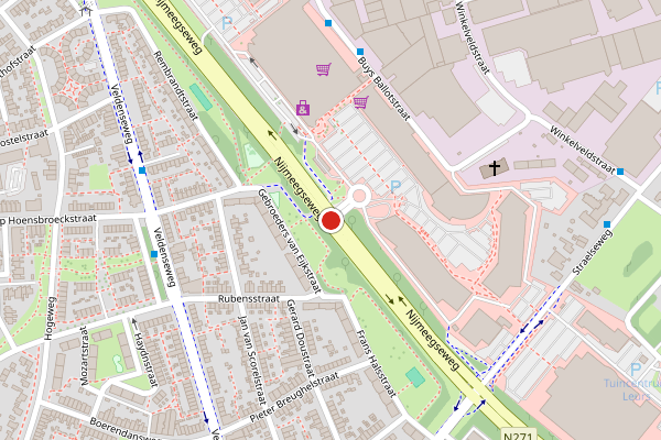 Brandweer-melding op Nijmeegseweg, Venlo op 26 juni, kaart-overzicht