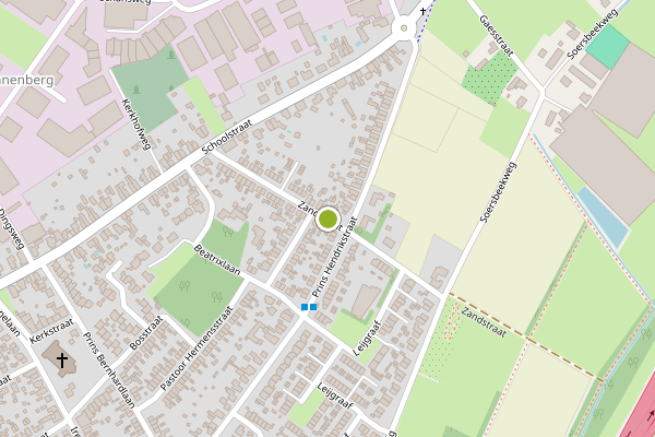 Ambulance-melding op Zandstraat, Belfeld op 27 juni, kaart-overzicht