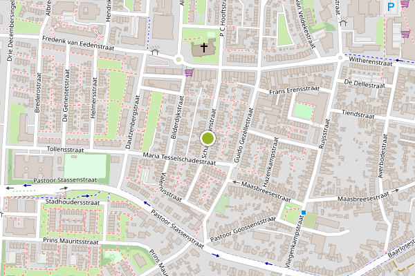 Ambulance-melding op Schaepmanstraat, Venlo op 27 juni, kaart-overzicht